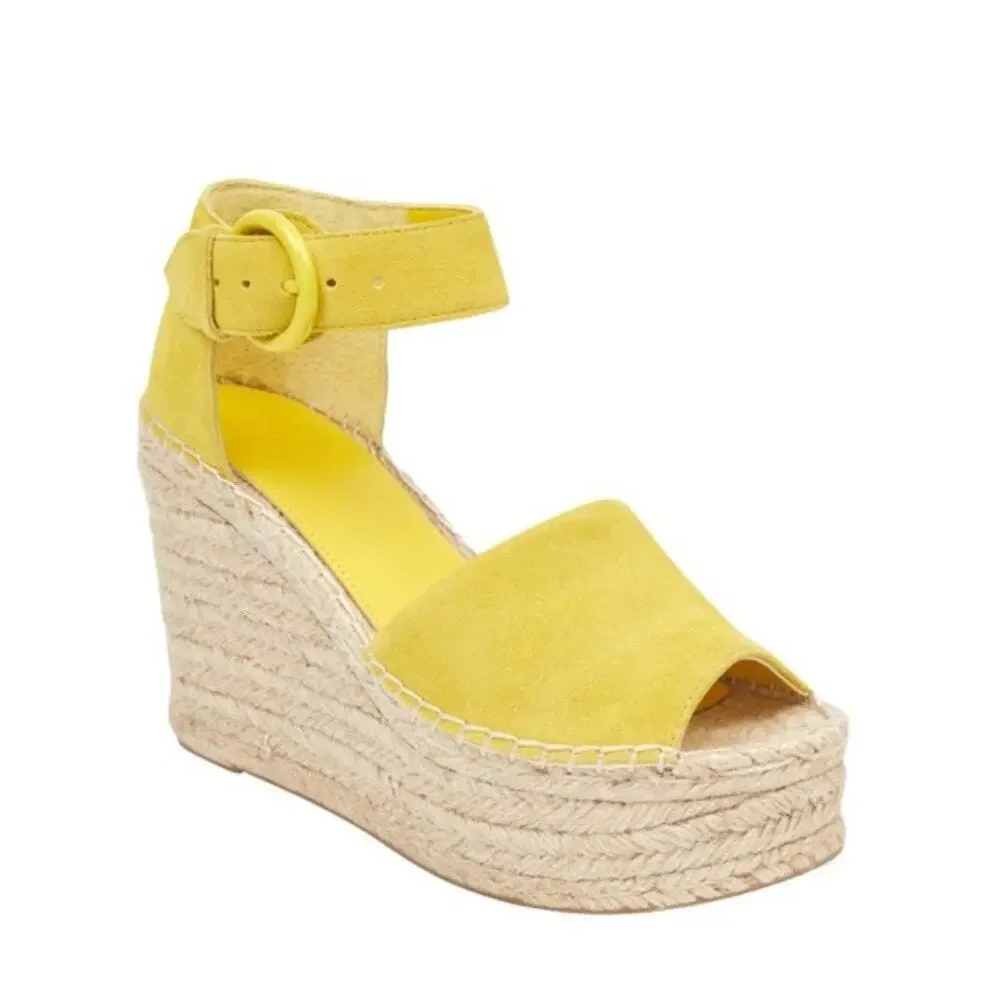 Marc Fisher LTD Aladia Espadrille Platform Wedge Sandals size 8.5 Suede Mlaidia7